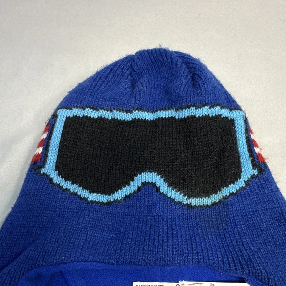 The Children's Place Aviator Ear Flap Knit Lined Tassel Ski Goggles Hat 10-14